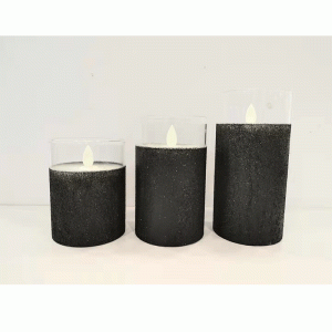 Flickering Flameless Candle, Realistic LED Candles with Remote Timers, Warm Light Candles for Birthday Party Wedding Festival Home Decoration, D3″x H4″5″6″ Pack of 3