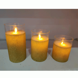 Flickering Flameless Candle, Realistic LED Candles with Remote Timers, Warm Light Candles for Birthday Party Wedding Festival Home Decoration, D3″x H4″5″6″ Pack of 3