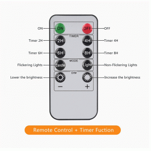 Glass Battery Operated LED Flameless Candles with Remote and Timer, Real Wax Candles Warm Color Flickering Light for Festival Wedding Home Party Decor(Pack of 3)-Grey