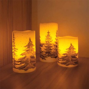 Flickering Flameless Candle, Realistic LED Candles with Remote Timers, Warm Light Candles for Birthday Party Wedding Festival Home Decoration, D3″x H4″5″6″ Pack of 3