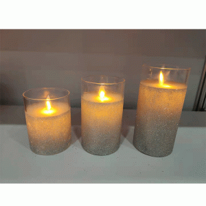 Flickering Flameless Candle, Realistic LED Candles with Remote Timers, Warm Light Candles for Birthday Party Wedding Festival Home Decoration, D3″x H4″5″6″ Pack of 3