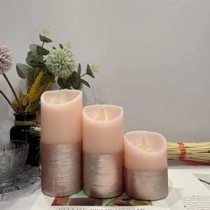 Flickering Flameless Candle, Realistic LED Candles with Remote Timers, Warm Light Candles for Birthday Party Wedding Festival Home Decoration, D3″x H4″5″6″ Pack of 3