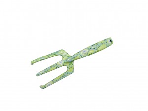 3pcs Floral Printed Green Flower Patterned Garden Tool Kits including garden trowel, rake, pruning shears