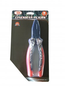 Professional linesman pliers with floral printed handles