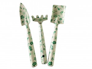 3pcs mini metal floral printed garden tool sets